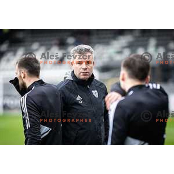 Anton Zlogar, head coach of Mura during Prva liga Telemach football match between Mura and Olimpija in Fazanerija, Murska Sobota, Slovenia on March 10, 2024. Photo: Jure Banfi