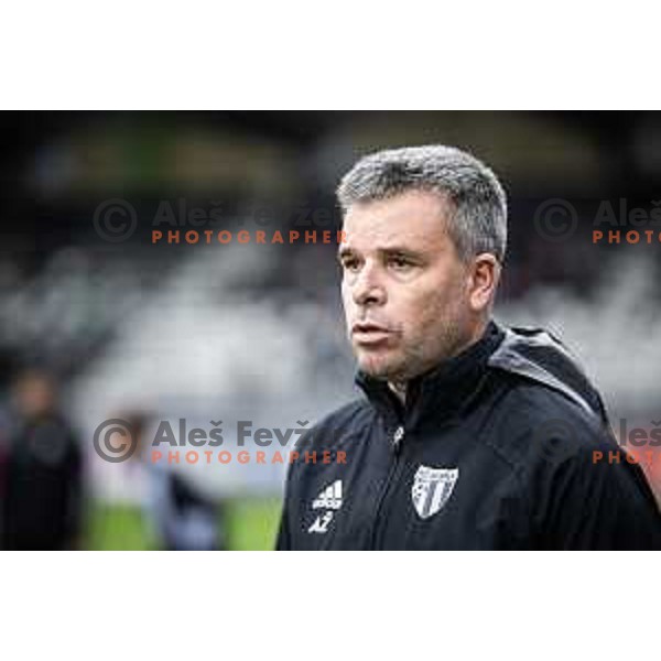 Anton Zlogar, head coach of Mura during Prva liga Telemach football match between Mura and Olimpija in Fazanerija, Murska Sobota, Slovenia on March 10, 2024. Photo: Jure Banfi