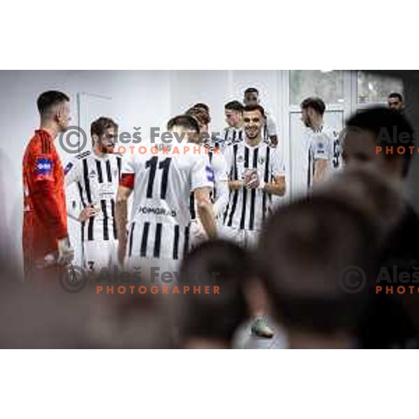 Leard Sadriu prior to Prva liga Telemach football match between Mura and Olimpija in Fazanerija, Murska Sobota, Slovenia on March 10, 2024. Photo: Jure Banfi