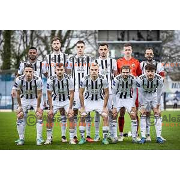 Mura starting eleven during Prva liga Telemach football match between Mura and Olimpija in Fazanerija, Murska Sobota, Slovenia on March 10, 2024. Photo: Jure Banfi