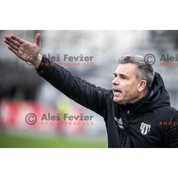 Anton Zlogar, head coach of Mura during Prva liga Telemach football match between Mura and Olimpija in Fazanerija, Murska Sobota, Slovenia on March 10, 2024. Photo: Jure Banfi