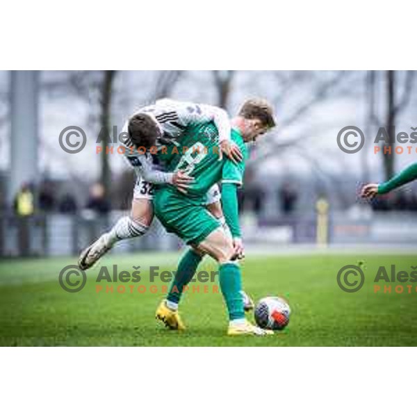 in action during Prva liga Telemach football match between Mura and Olimpija in Fazanerija, Murska Sobota, Slovenia on March 10, 2024. Photo: Jure Banfi
