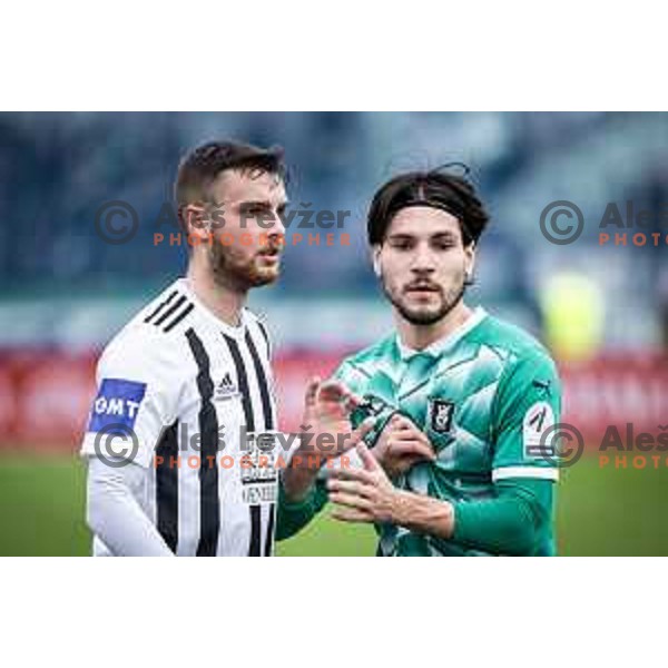 Almin Kurtovic in action during Prva liga Telemach football match between Mura and Olimpija in Fazanerija, Murska Sobota, Slovenia on March 10, 2024. Photo: Jure Banfi