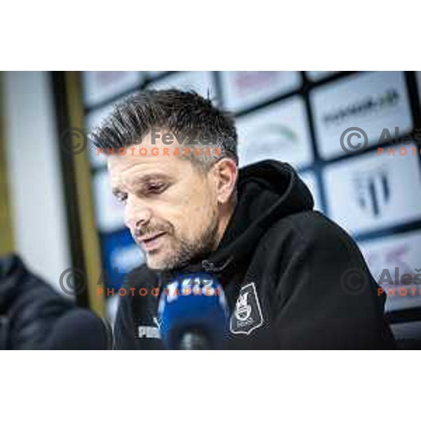 Zoran Zeljkovic, head coach of Olimpija at the press conference after Prva liga Telemach football match between Mura and Olimpija in Fazanerija, Murska Sobota, Slovenia on March 10, 2024. Photo: Jure Banfi