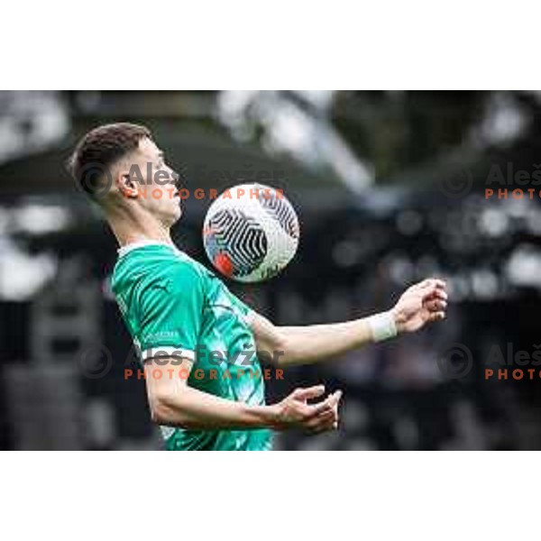 in action during Prva liga Telemach football match between Mura and Olimpija in Fazanerija, Murska Sobota, Slovenia on March 10, 2024. Photo: Jure Banfi