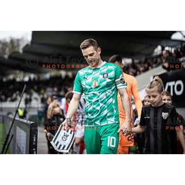 Timi Max Elsnik during Prva liga Telemach football match between Mura and Olimpija in Fazanerija, Murska Sobota, Slovenia on March 10, 2024. Photo: Jure Banfi