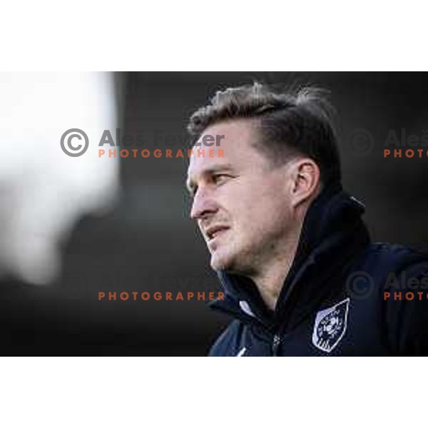 Ales Arnol, head coach of Bravo Kostel during Prva liga Telemach football match between Mura and Bravo Kostel in Fazanerija, Murska Sobota, Slovenia on March 13, 2024. Photo: Jure Banfi