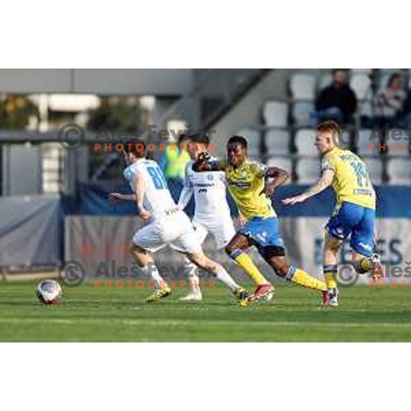 In action during Prva liga Telemach 2023/2024 football match between Koper and Celje in Koper, Slovenia on March 14, 2024