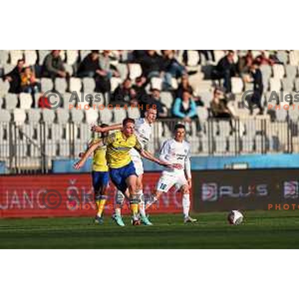 In action during Prva liga Telemach 2023/2024 football match between Koper and Celje in Koper, Slovenia on March 14, 2024