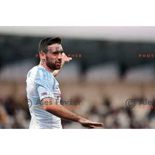 Aljosa Matko celebrates a goal during Prva liga Telemach 2023/2024 football match between Koper and Celje in Koper, Slovenia on March 14, 2024