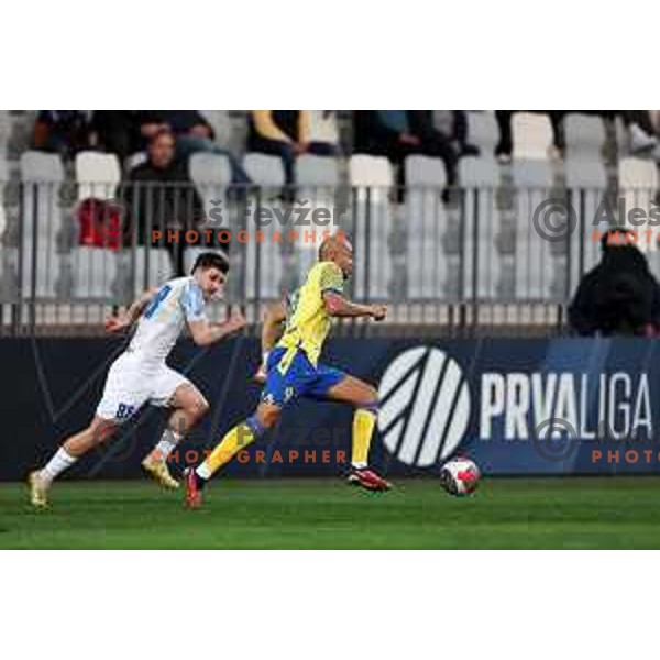 In action during Prva liga Telemach 2023/2024 football match between Koper and Celje in Koper, Slovenia on March 14, 2024