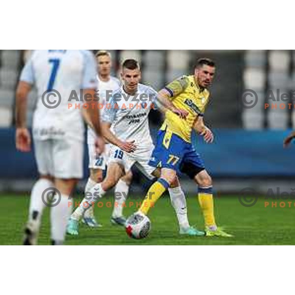 In action during Prva liga Telemach 2023/2024 football match between Koper and Celje in Koper, Slovenia on March 14, 2024