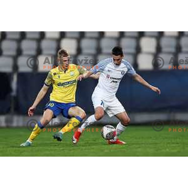 In action during Prva liga Telemach 2023/2024 football match between Koper and Celje in Koper, Slovenia on March 14, 2024