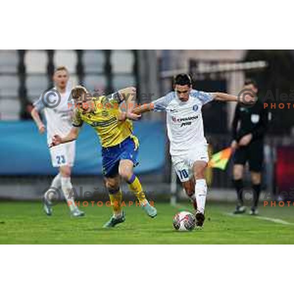 In action during Prva liga Telemach 2023/2024 football match between Koper and Celje in Koper, Slovenia on March 14, 2024