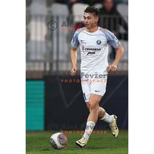 In action during Prva liga Telemach 2023/2024 football match between Koper and Celje in Koper, Slovenia on March 14, 2024