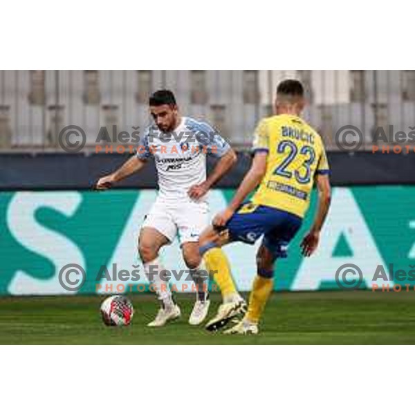 In action during Prva liga Telemach 2023/2024 football match between Koper and Celje in Koper, Slovenia on March 14, 2024