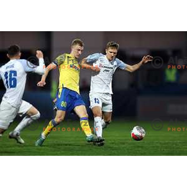 In action during Prva liga Telemach 2023/2024 football match between Koper and Celje in Koper, Slovenia on March 14, 2024