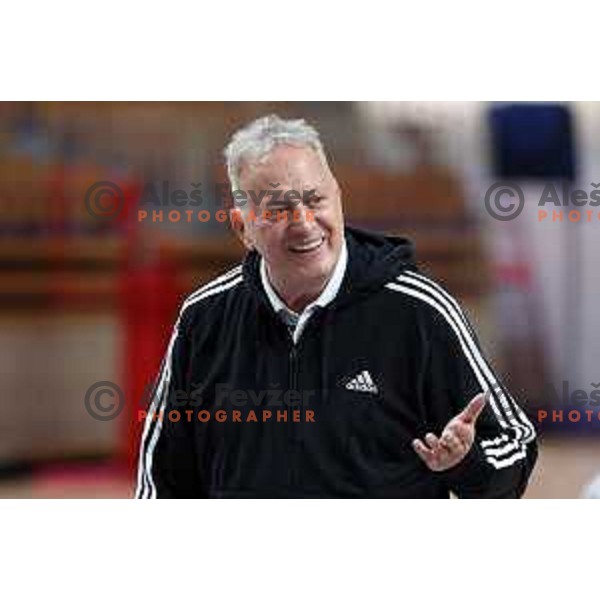 Zmago Sagadin during basketball meeting of Smelt Olimpija players of 1993-1994 season at 30th anniversary of victory 91-81 over Tau Ceramica in the Final of FIBA European Cup Cup in Lousanne, Switzerland. Players met in legendary Tivoli Hall, Ljubljana, Slovenia on March 15, 2024