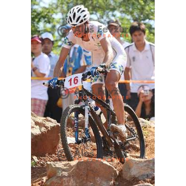 Blaza Klemencic (SLO) finished 21st at mountain bike cross country race at Olympic games in Beijing, China 23.8.2008 