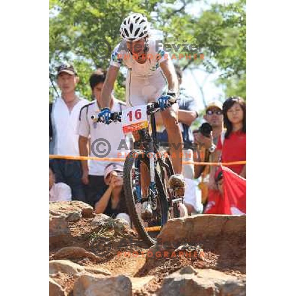 Blaza Klemencic (SLO) finished 21st at mountain bike cross country race at Olympic games in Beijing, China 23.8.2008 