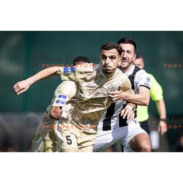 Leard Sadriu in action during Prva liga Telemach football match between Rogaska and Mura in Sportni center Rogaska Slatina, Slovenia on March 17, 2024. Photo: Jure Banfi