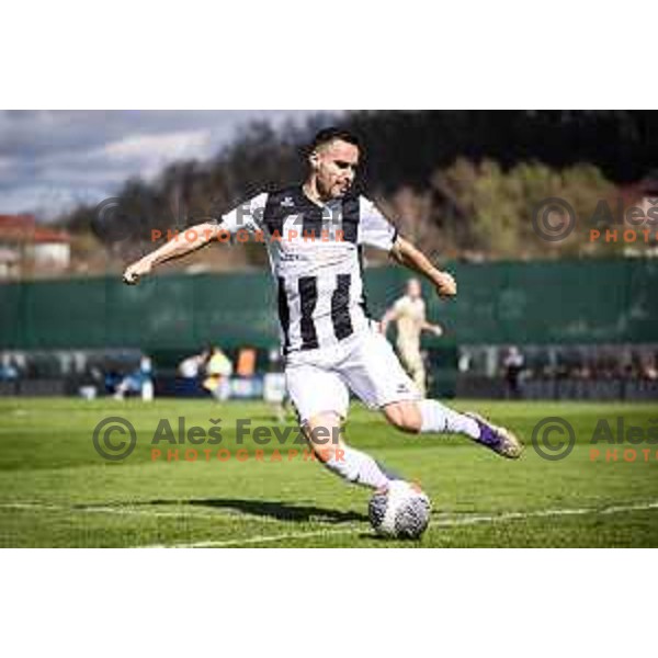 in action during Prva liga Telemach football match between Rogaska and Mura in Sportni center Rogaska Slatina, Slovenia on March 17, 2024. Photo: Jure Banfi