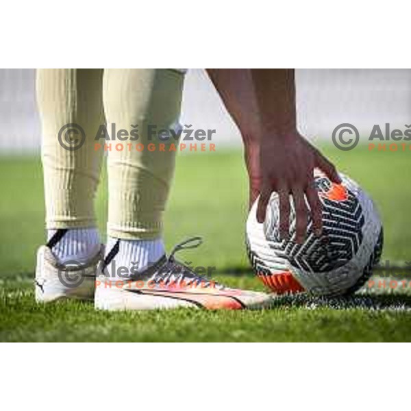 in action during Prva liga Telemach football match between Rogaska and Mura in Sportni center Rogaska Slatina, Slovenia on March 17, 2024. Photo: Jure Banfi