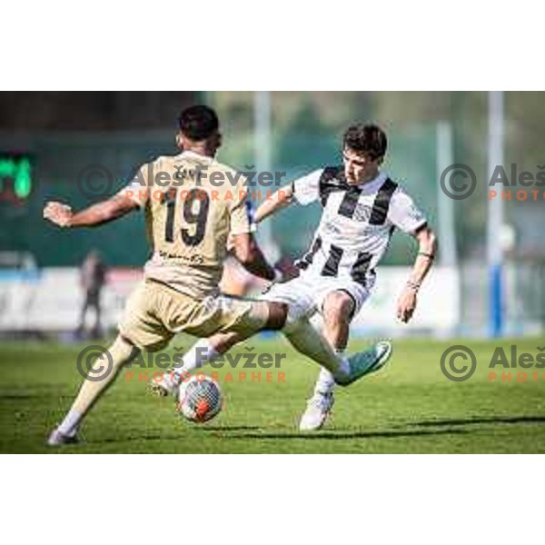 in action during Prva liga Telemach football match between Rogaska and Mura in Sportni center Rogaska Slatina, Slovenia on March 17, 2024. Photo: Jure Banfi