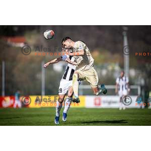 Leard Sadriu in action during Prva liga Telemach football match between Rogaska and Mura in Sportni center Rogaska Slatina, Slovenia on March 17, 2024. Photo: Jure Banfi