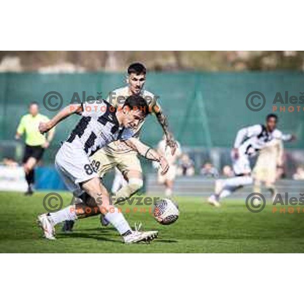 Alen Korosec in action during Prva liga Telemach football match between Rogaska and Mura in Sportni center Rogaska Slatina, Slovenia on March 17, 2024. Photo: Jure Banfi