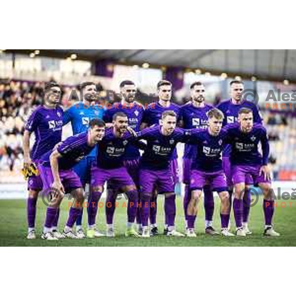 Maribor starting eleven during Prva liga Telemach football match between Maribor and Koper in Ljudski vrt, Maribor, Slovenia on March 17, 2024. Photo: Jure Banfi