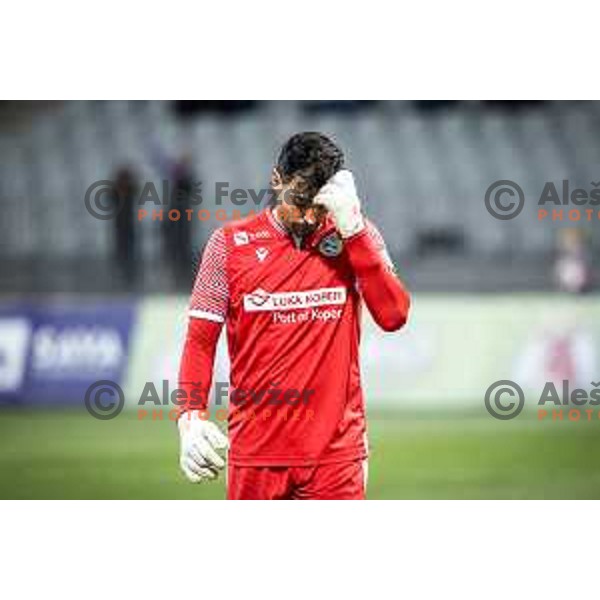 Jan Koprivec in action during Prva liga Telemach football match between Maribor and Koper in Ljudski vrt, Maribor, Slovenia on March 17, 2024. Photo: Jure Banfi