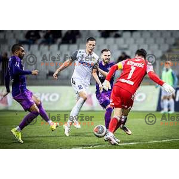 in action during Prva liga Telemach football match between Maribor and Koper in Ljudski vrt, Maribor, Slovenia on March 17, 2024. Photo: Jure Banfi