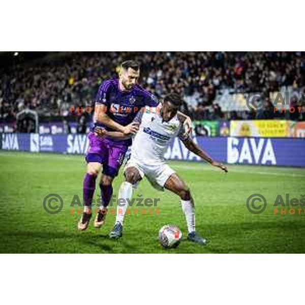 Maks Barisic in action during Prva liga Telemach football match between Maribor and Koper in Ljudski vrt, Maribor, Slovenia on March 17, 2024. Photo: Jure Banfi