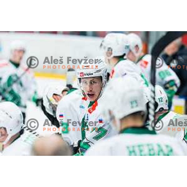 GOOCH Trevor of HK SZ Olimpija In action during the fourth game of the Final of the Slovenian Ice-hockey League between SZ Olimpija and SIJ Acroni Jesenice in Tivoli Hall, Ljubljana, Slovenia on March 15, 2024