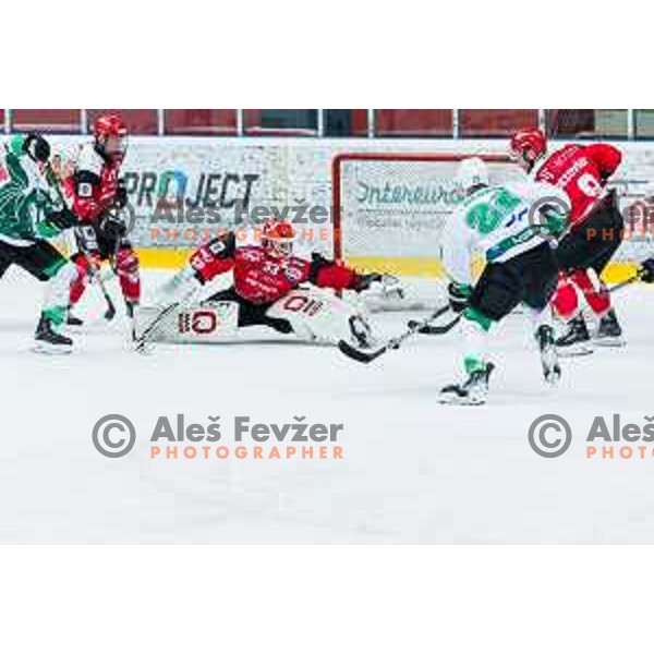 US Zan of HDD SIJ Acroni Jesenice In action during the fourth game of the Final of the Slovenian Ice-hockey League between SZ Olimpija and SIJ Acroni Jesenice in Tivoli Hall, Ljubljana, Slovenia on March 15, 2024