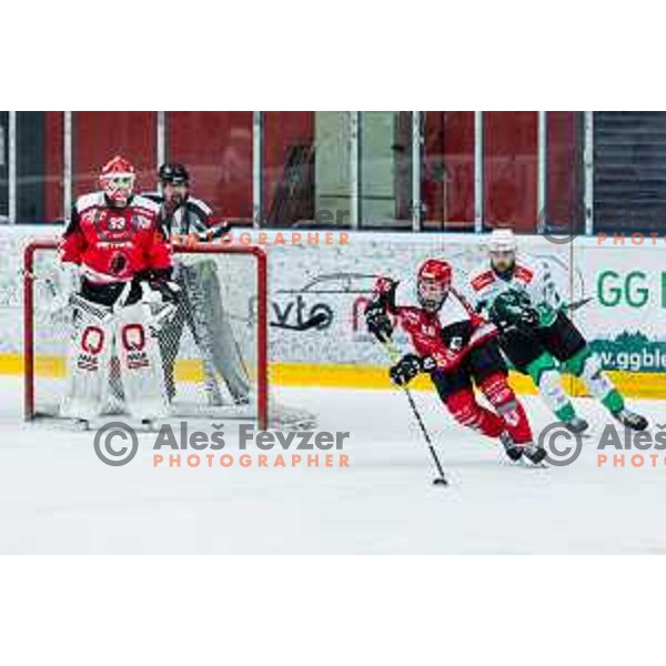 TURSIC SECKAR Maj of HDD SIJ Acroni Jesenice In action during the fourth game of the Final of the Slovenian Ice-hockey League between SZ Olimpija and SIJ Acroni Jesenice in Tivoli Hall, Ljubljana, Slovenia on March 15, 2024