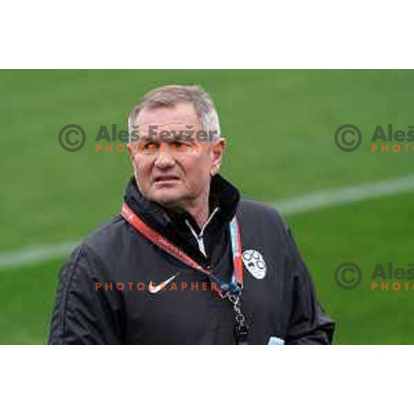 Matjaz Kek, head coach of Slovenia Football team during practice session at NNC Brdo, Slovenia on March 19, 2024