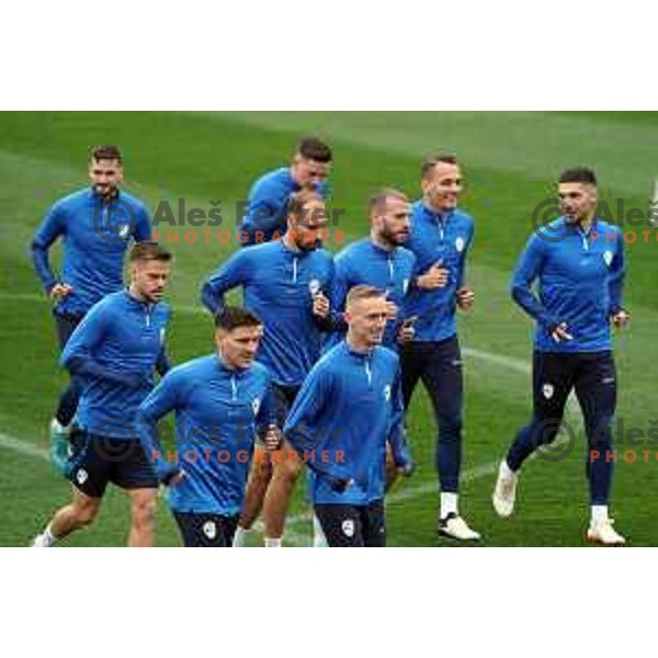 of Slovenia Football team during practice session at NNC Brdo, Slovenia on March 19, 2024