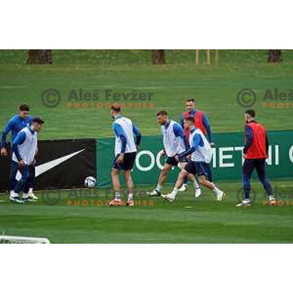 of Slovenia Football team during practice session at NNC Brdo, Slovenia on March 19, 2024