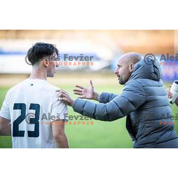 in action during UEFA Euro U19 2024 Championship qualifier football match between Spain and Slovenia in Lendava, Slovenia on March 20, 2024. Photo: Jure Banfi