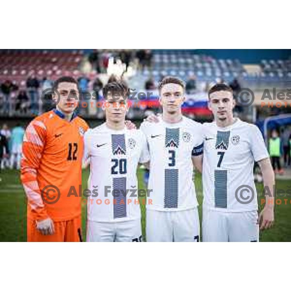 in action during UEFA Euro U19 2024 Championship qualifier football match between Spain and Slovenia in Lendava, Slovenia on March 20, 2024. Photo: Jure Banfi