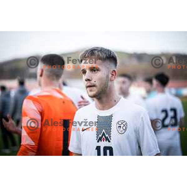 Niko Kasalo after UEFA Euro U19 2024 Championship qualifier football match between Spain and Slovenia in Lendava, Slovenia on March 20, 2024. Photo: Jure Banfi