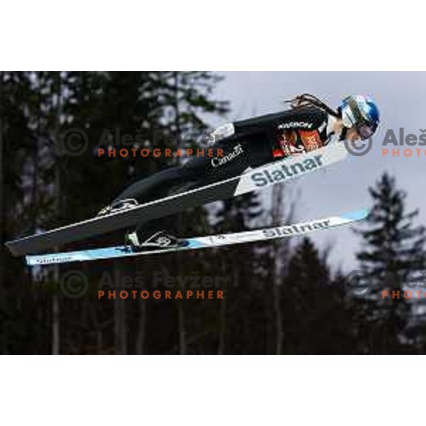 Alexandria Loutitt of Canada in action during the final round of FIS Ski Jumping competition in Planica, Slovenia on March 21, 2024