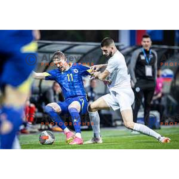 in action during UEFA Euro U21 2025 Championship qualifier football match between Slovenia and Bosnia & Herzegovina in Fazanerija, Murska Sobota, Slovenia on March 22, 2024. Photo: Jure Banfi