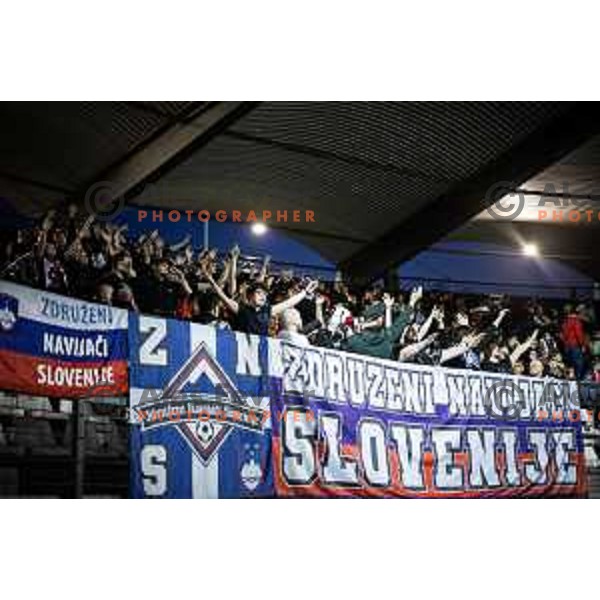 Slovenia supporters during UEFA Euro U21 2025 Championship qualifier football match between Slovenia and Bosnia & Herzegovina in Fazanerija, Murska Sobota, Slovenia on March 22, 2024. Photo: Jure Banfi