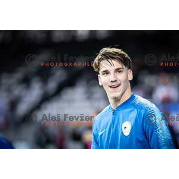 Tio Cipot during UEFA Euro U21 2025 Championship qualifier football match between Slovenia and Bosnia & Herzegovina in Fazanerija, Murska Sobota, Slovenia on March 22, 2024. Photo: Jure Banfi