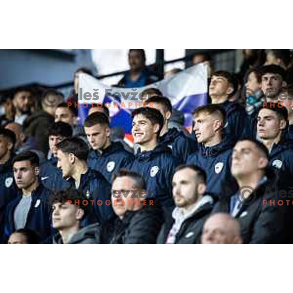 Slovenia supporters during UEFA Euro U21 2025 Championship qualifier football match between Slovenia and Bosnia & Herzegovina in Fazanerija, Murska Sobota, Slovenia on March 22, 2024. Photo: Jure Banfi