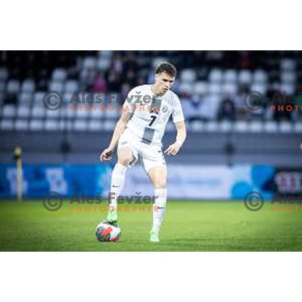 in action during UEFA Euro U21 2025 Championship qualifier football match between Slovenia and Bosnia & Herzegovina in Fazanerija, Murska Sobota, Slovenia on March 22, 2024. Photo: Jure Banfi