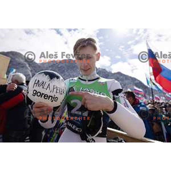 Farewell celebration after Peter Prevc of Slovenia finished his competitive days at the Final of the World Cup ski jumping, Planica, Slovenia on March 23, 2024